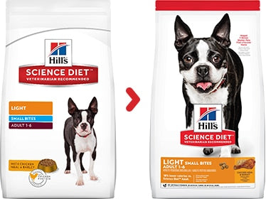Hill's Science Diet Adult Light Small Bites With Chicken Meal & Barley Dry Dog Food 15lb - Poudre Pet and Feed Supply